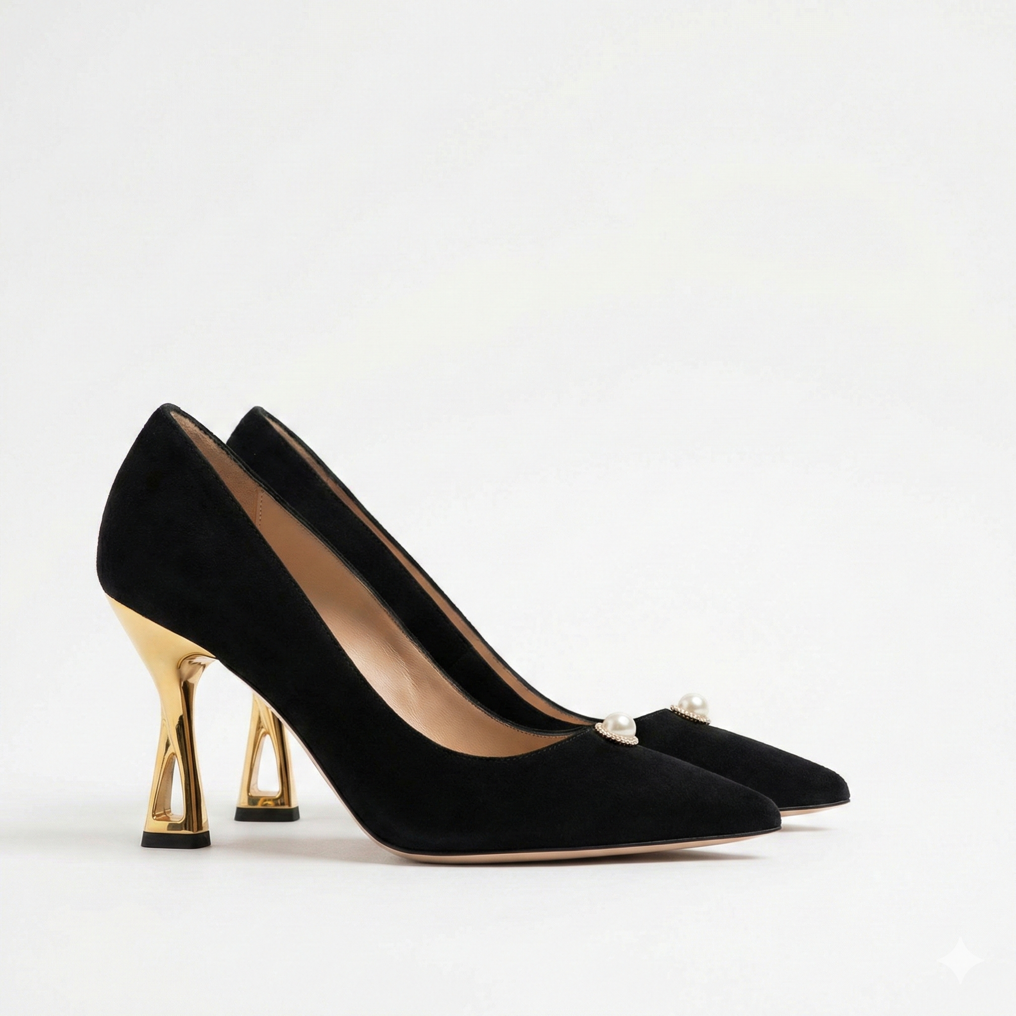 The Sculpted Gold & Pearl Pump