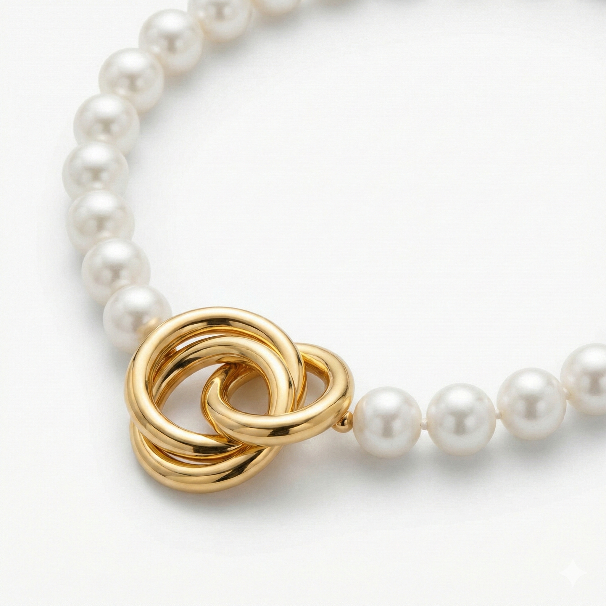 Pearl Strand with Gold Ring Clasp
